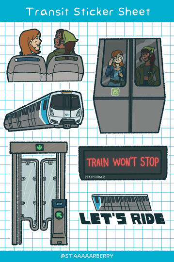 Tranist sticker sheet