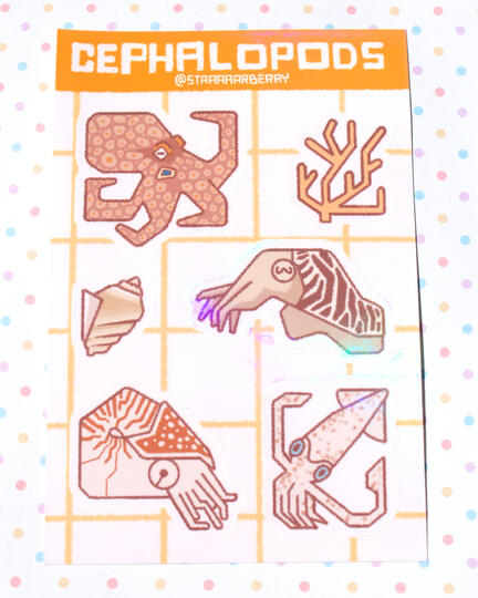 Cephalopod Sticker sheet Cephalopod Sticker sheet