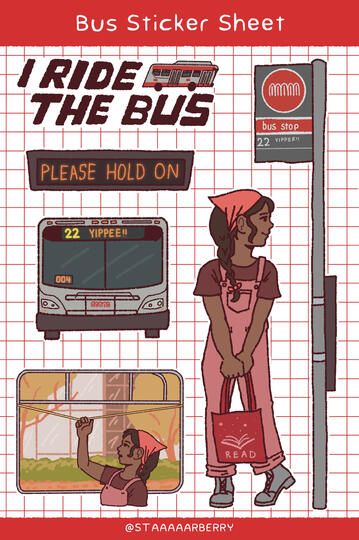 Bus sticker sheet